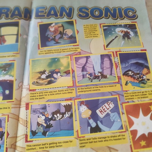 Panini Sonic 1994 album used with stickers and poster
