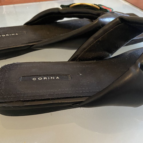 Corina sandals like new, black and red, platform style, size 38