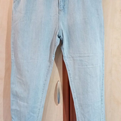 Losan women's high-waisted jeans like new, light blue with pleats