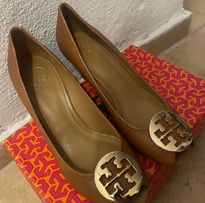 Tory Burch 'Sally ' Peep Toe Wedge Pump
