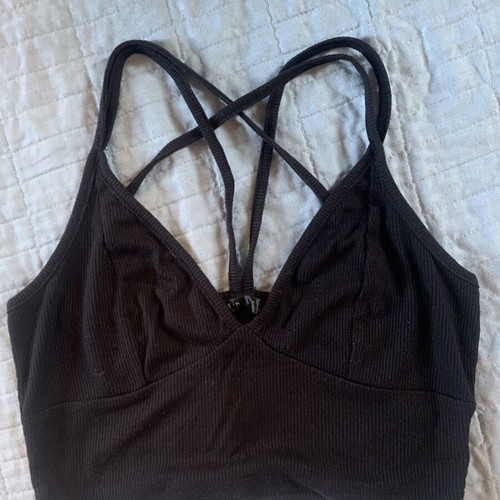 Shein crop top size S like new, black