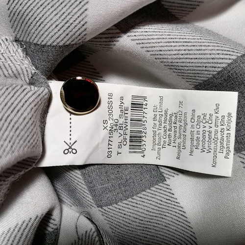 Colloseum sleeveless shirt used, checkered, size XS
