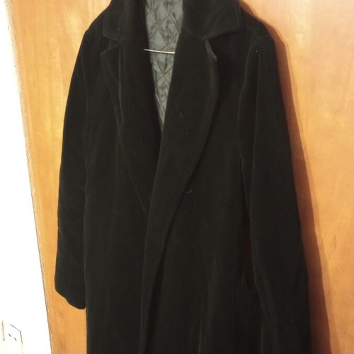 Sisley women's coat used, velour, black, lightweight