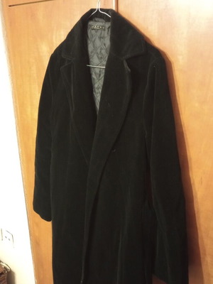 Sisley women's coat used, velour, black, lightweight