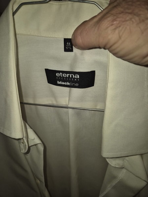 Eterna Excellent Black Line ανδρικό πουκάμισο, κρεμ ζαχαρί, μέγεθος 44 (17 ½)
