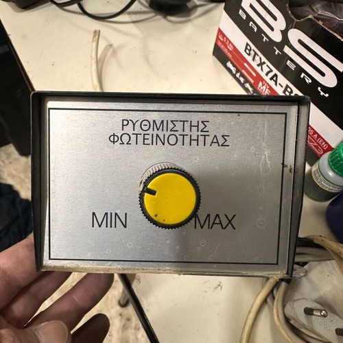 Dimmer used, rotary brightness controller in metal frame