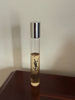 Mon Paris YSL 10ml perfume used, with ball, few ml missing