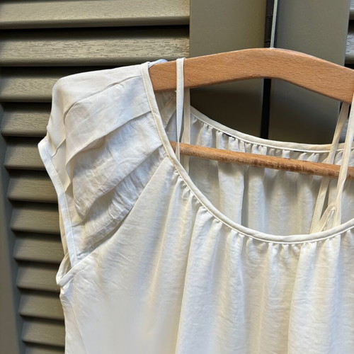 Zara satin white dress like new, knee-length