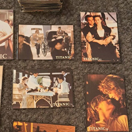 Titanic 1997 collectible card set used, 170 cards