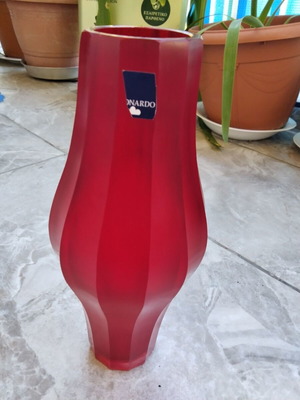 Βάζο Leonardo κόκκινο γυάλινο σαν καινούργιο, 23cm