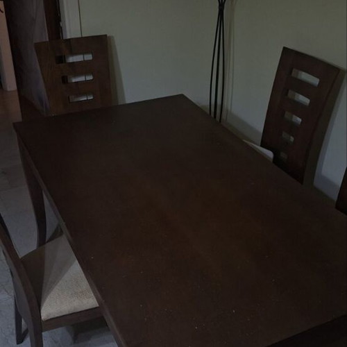 Dining table 90x200 cm with 6 chairs