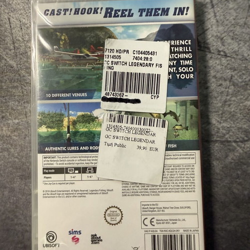 Nintendo Switch Legendary Fishing new sealed cartridge edition