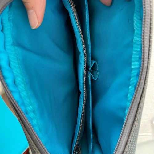 Tablet and small laptop bag like new, gray turquoise