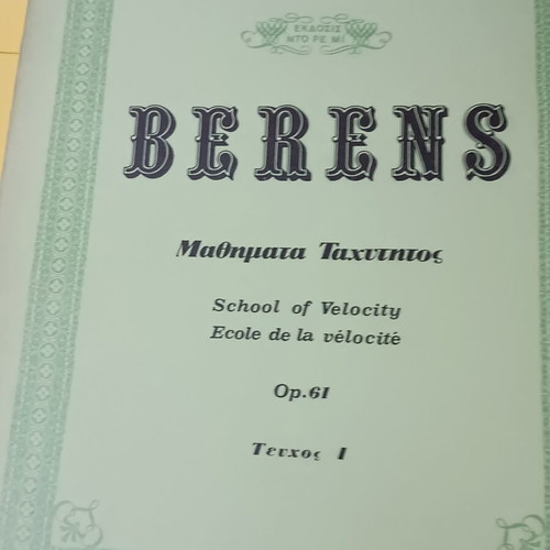 Berens School of Velocity Op. 61 Piano Book