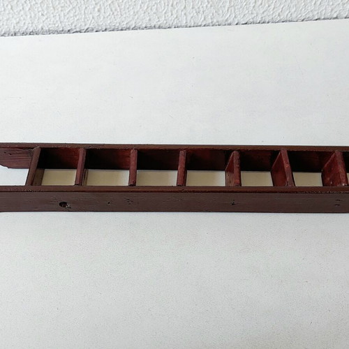 Handmade wooden miniature ladder used, 39 cm