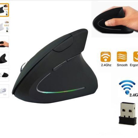 Vertical wireless laser mouse new with 5 buttons and scroll