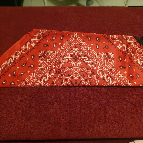 Bandana new, white and red