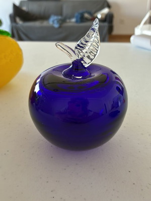 Glass decorative apple like new