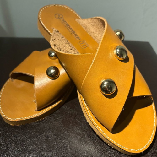 Nitro Fashion leather slippers new, size 38, beige