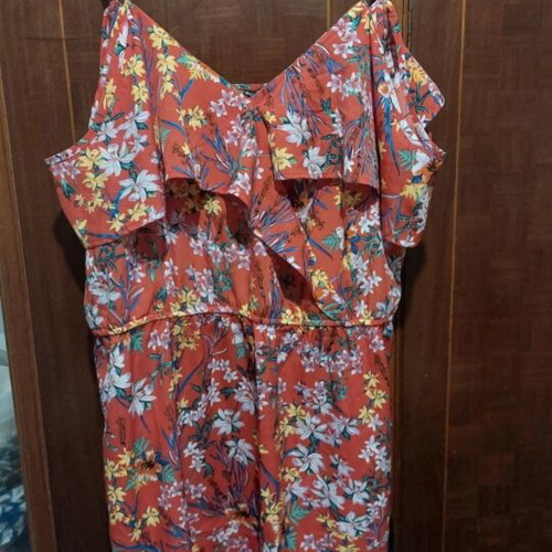Floral dress like new, size 5XL, colorful summer fabric