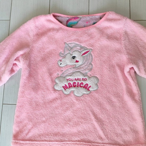 Warm fleece set for girls size 8/10 like new, pink