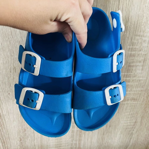 Birkenstock sandals like new, size 30, white and blue