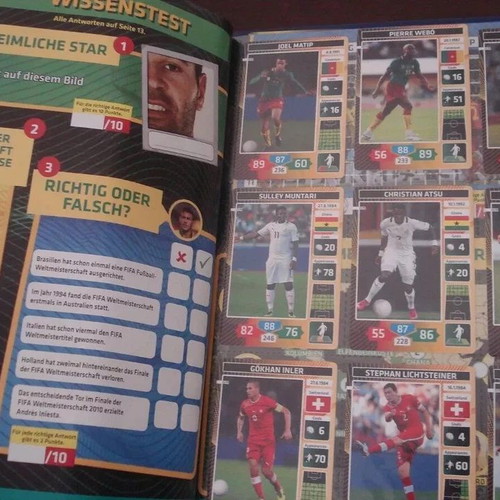 Panini Football Stars World Cup 2014 sticker collection with Messi Neymar
