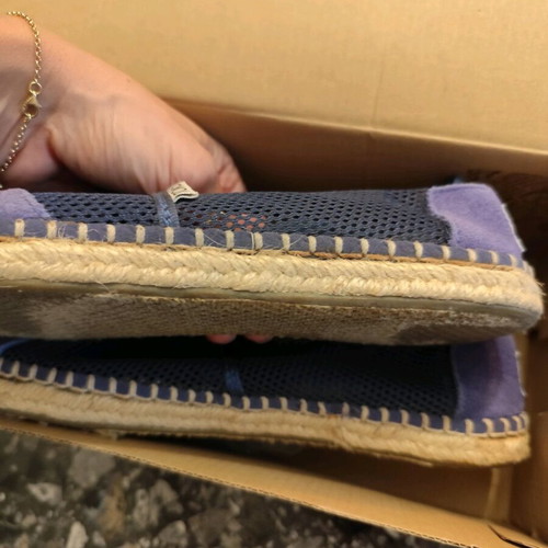 Toms perforated espadrilles blue size 38 like new