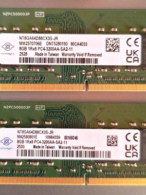 Nanya 16GB DDR4 SO-DIMM 2x8GB 3200MHz like new laptop RAM