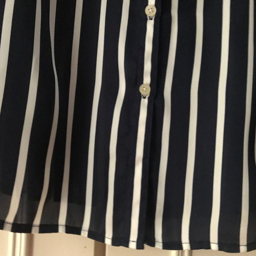 Ralph Lauren XS women's striped shirt blue and white, like new, 100% polyester