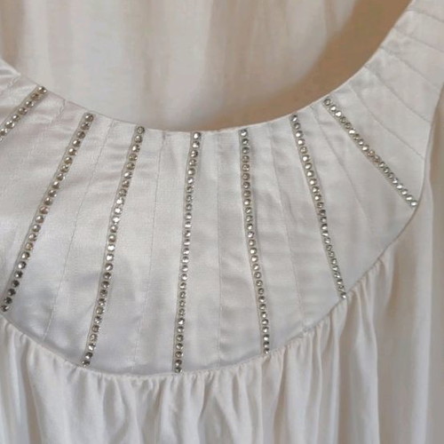 Y2K white dress with rhinestones MYMOO used, size M