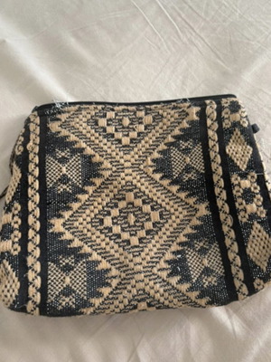 Handbag like new, black and beige, ideal for beach