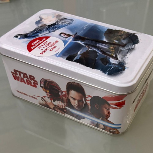 Star Wars The Last Jedi Topps μεταλλικό κουτί με 39 κάρτες