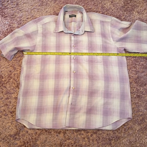 Men's plus size shirt like new, size 50, pink and purple