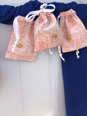 Little Trio Handmade Pouches new, pink cotton