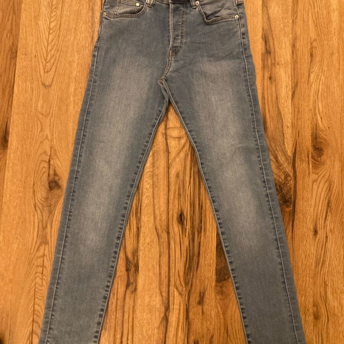 H&M Skinny High-Waisted Denim Jeans Blue Like New Size S