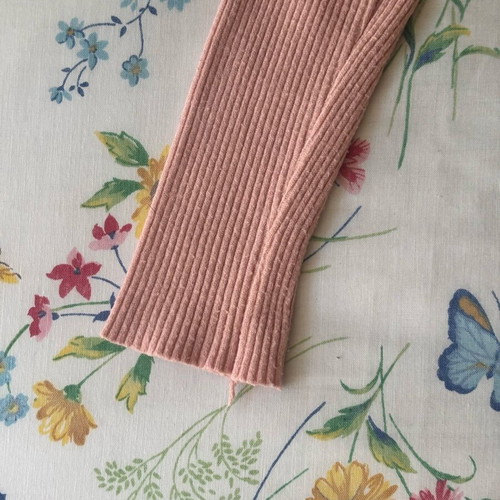 Pink ribbed knitted blouse like new, size S