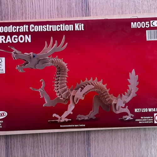 Woodcraft construction kit dragon new