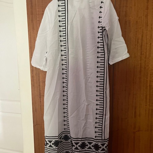 Morena Spain long cover-up dress with 3/4 sleeves