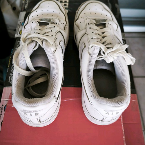 Nike Air Force 1 kids used size 37.5 white sneakers