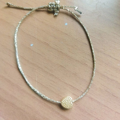Bracelet with heart handmade gold color new