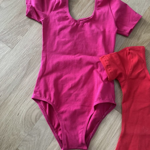 Total Dancewear ballet leotards girls XS red and pink new