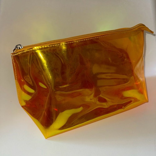 Holographic toiletry bag new, yellow
