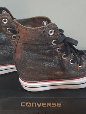 Converse Chuck Taylor All Star ψηλά sneakers με υπερυψωμένο πάτο, μαύρο ντένιμ, νούμερο 36