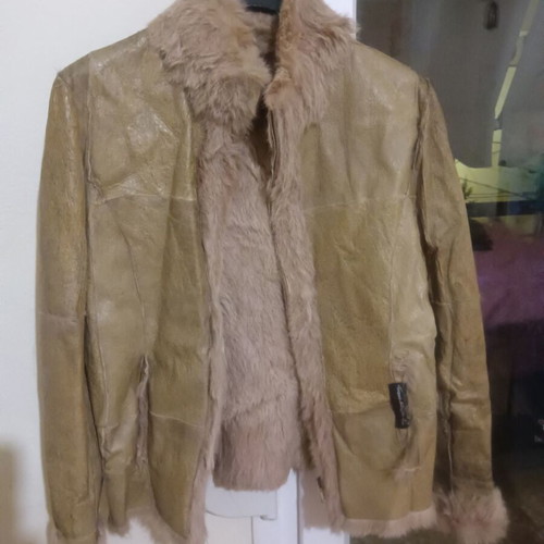 Tassos Mitropoulos double face leather and fur jacket Medium, like new