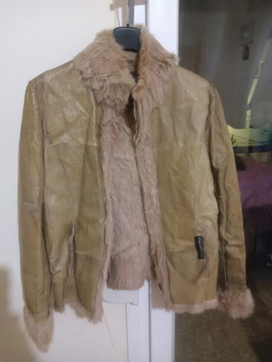 Tassos Mitropoulos double face leather and fur jacket Medium, like new