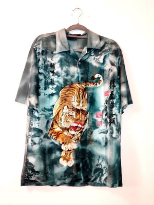 Κοντομάνικο πουκάμισο Tiger mesh μεταχειρισμένο, unisex, μέγεθος XL