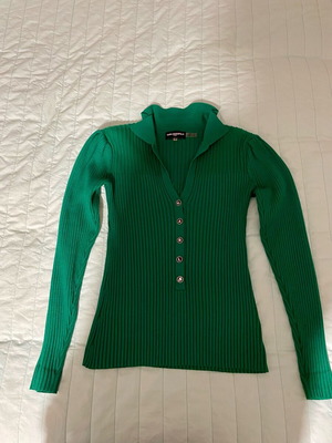 Karl Lagerfeld women's blouse like new, green, size XXS