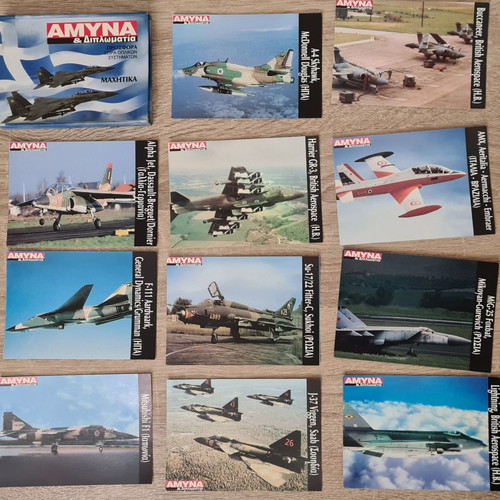 Collectible cards warplanes defense & diplomacy 2004 used, 39 pieces
