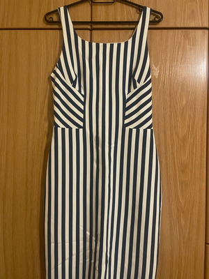 Denny Rose summer midi dress like new, striped blue and white, small/medium